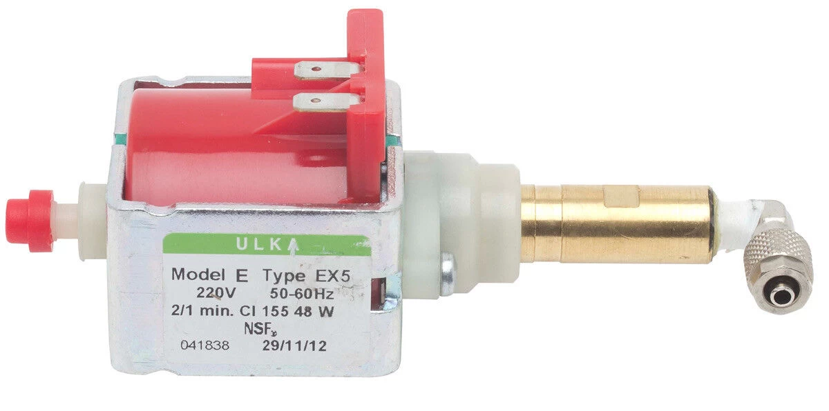 Rancilio Ulka EX5 Vibratiepomp 15 Bar Met Fitting Teflonslang Voor Espressomachines 1 Rancilio Ulka EX5 Vibratiepomp 15 Bar Met Fitting Teflonslang Voor Espressomachines