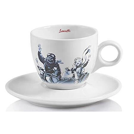 Lucaffé Blucaffé Cappuccinokop En Schotel Blauw 2-delig 1 Lucaffé Blucaffé Cappuccinokop En Schotel Blauw 2-delig