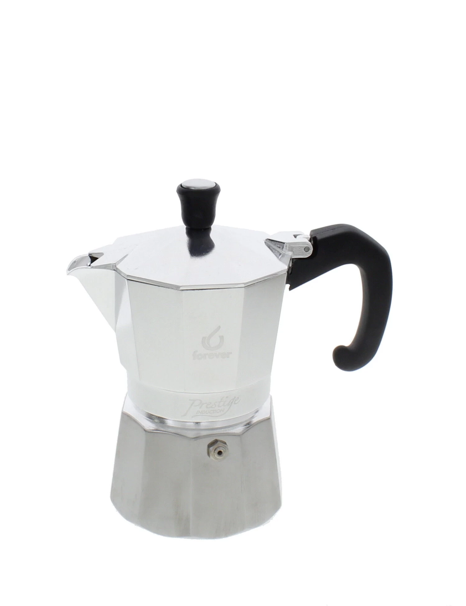 Forever Moka Prestige Inductie Mokapot 3-kops Aluminium Mat 1 Forever Moka Prestige Inductie Mokapot 3-kops Aluminium Mat