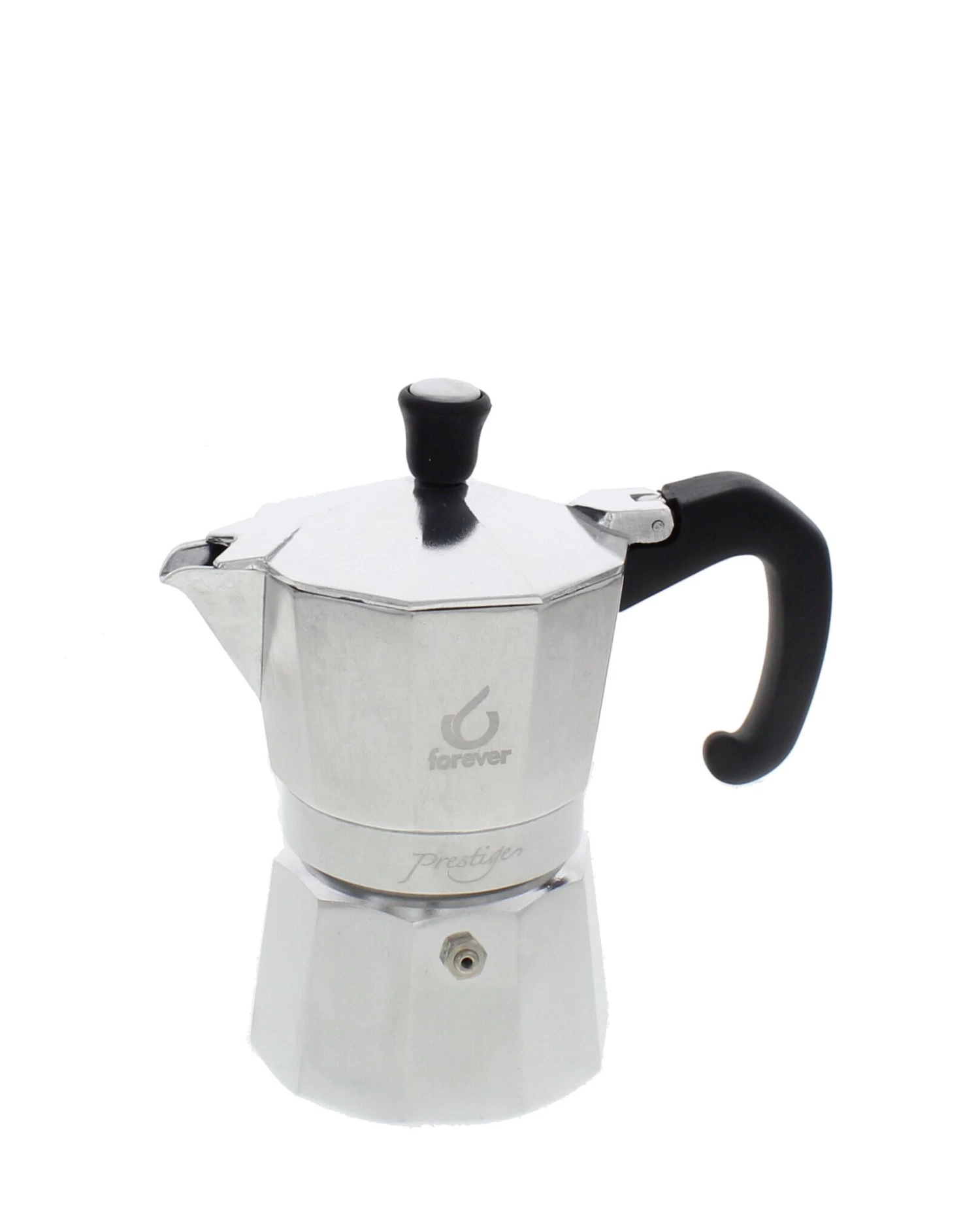 Forever Miss Moka Prestige Mokapot 3-kops Aluminium Mat 1 Forever Miss Moka Prestige Mokapot 3-kops Aluminium Mat