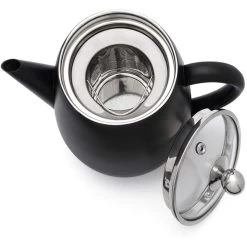 Bredemeijer Duet Eva Theepot 1,1 Liter Mat Zwart -Koffie Drank Winkel bredemeijer bredemeijer duet eva theepot 11 liter 3 1