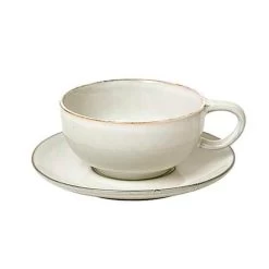 Broste Copenhagen Nordic Sand Kop En Schotel Aardewerk Wit