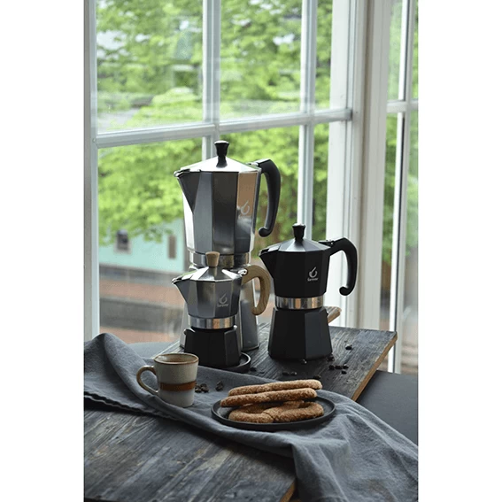 Forever Prestige Noblesse Mokapot 3-kops Aluminium Zwart 2 Forever Prestige Noblesse Mokapot 3-kops Aluminium Zwart - Afbeelding 2