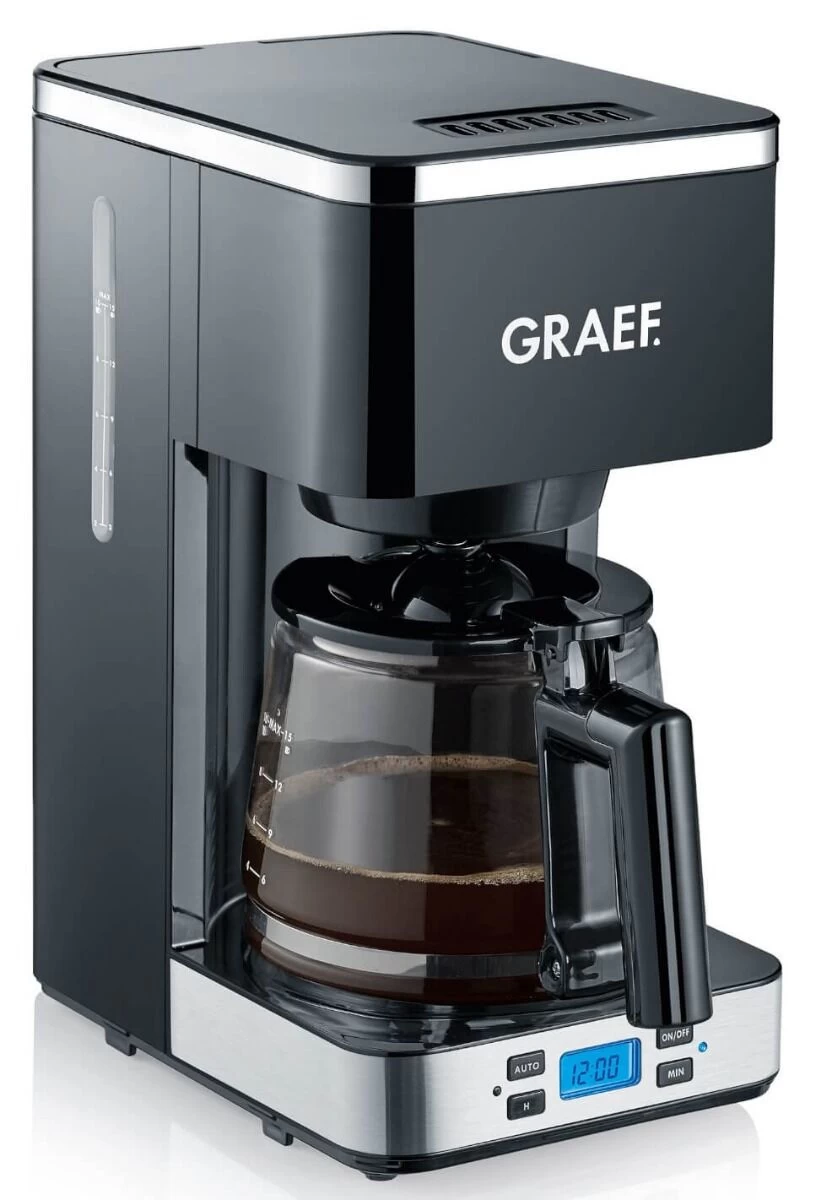 Graef Filterkoffiemachine Met Glazen Kan 1,25 Liter Zwart 1 Graef Filterkoffiemachine Met Glazen Kan 1,25 Liter Zwart