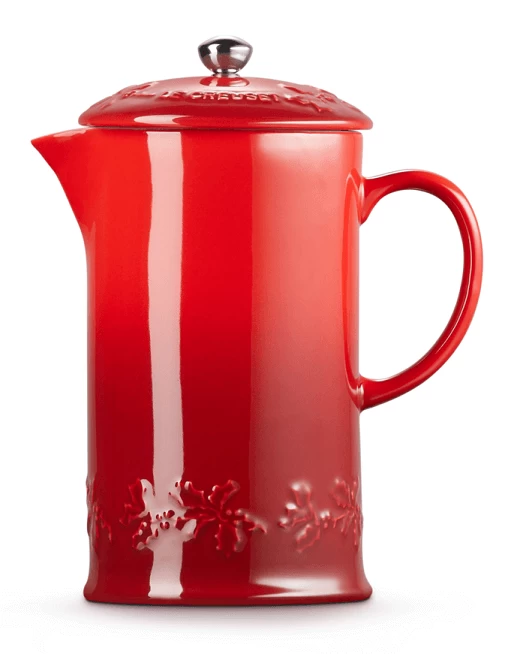 Le Creuset Holly Collectie Cafetière 800 Ml Aardewerk Kersrood 1 Le Creuset Holly Collectie Cafetière 800 Ml Aardewerk Kersrood