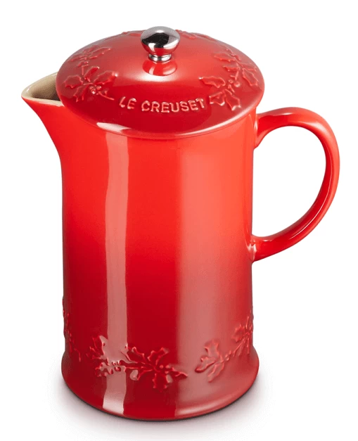 Le Creuset Holly Collectie Cafetière 800 Ml Aardewerk Kersrood 3 Le Creuset Holly Collectie Cafetière 800 Ml Aardewerk Kersrood - Afbeelding 3