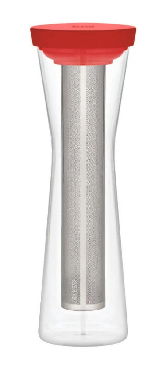 Alessi GIA31 R Mazagran Cold Brew Koffiekaraf 900 Ml Glas Rood 1 Alessi GIA31 R Mazagran Cold Brew Koffiekaraf 900 Ml Glas Rood