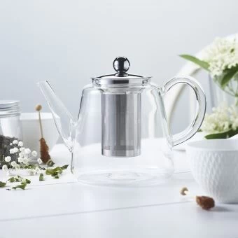 Cristel Jasmin Theepot 1,2 Liter Rvs/glas 2 Cristel Jasmin Theepot 1,2 Liter Rvs/glas - Afbeelding 2